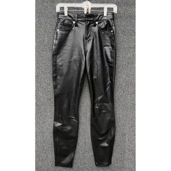 Veronica Beard Denim - VERONICA‎ BEARD Debbie Leather Skinny Ankle High Rise Sz 24 Black